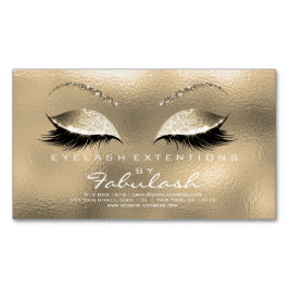 Beauty Salon Gold Glitzer Adress Makeup Glass Magnetische Visitenkarte