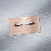 Beauty Salon Gold Glitzer Adress Makeup Name Magnetische Visitenkarte (Beispiel)