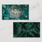 Beauty Salon Green Diamonds Visitenkarte (Vorne/Hinten)