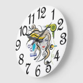 Beauty Salon Große Wanduhr (Winkel)