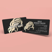 Beauty Salon Haar Stylist Metallic Gold + Schwarz