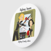 Beauty Salon Haar Treppe Große Wanduhr (Winkel)