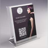 Beauty Salon Hair Stylist l Business Logo QR Code Flyer