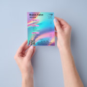 Beauty Salon Holographic Aesthecian Add-Logo Flyer (Gruppe)
