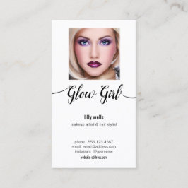 Beauty Salon Image Foto Kalligrafie Typografie Visitenkarte