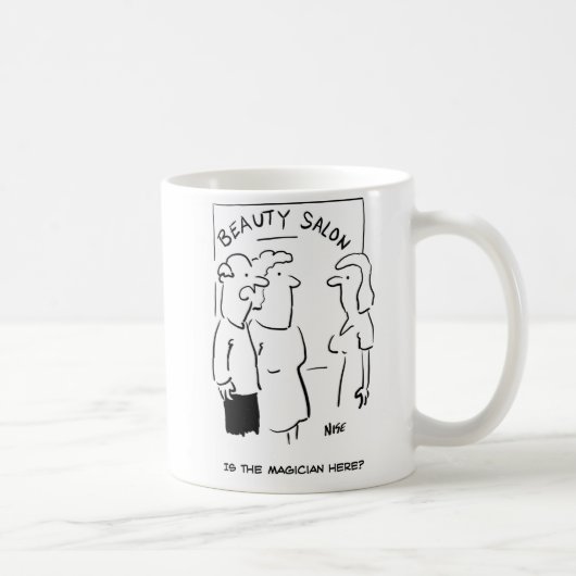Beauty Salon - ist der Zauberer hier? Kaffeetasse (Rechts)