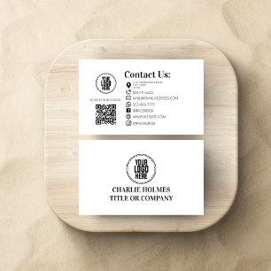 Beauty Salon Lash Hair Makeup QR Code Minimalistis Visitenkarte