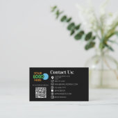 Beauty Salon Lash Hair Makeup QR Code Modern Visitenkarte (Stehend Vorderseite)