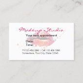 Beauty Salon Lashes Bar Makeup Artist Terminkarte (Rückseite)