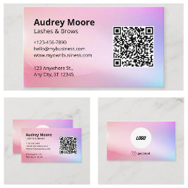 Beauty Salon Lashes Brows Lash Tech Visitenkarte