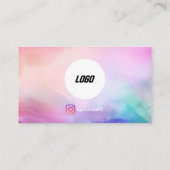 Beauty Salon Lashes Brows Logo QR Code Visitenkarte (Rückseite)