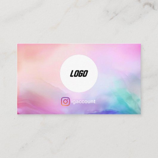 Beauty Salon Lashes Brows Logo QR Code Visitenkarte (Rückseite)