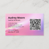 Beauty Salon Lashes Brows Minimalistisch Visitenkarte (Vorderseite)