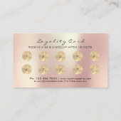Beauty Salon Loyalty Card Makeup Rose Lashes 10 Treuekarte (Rückseite)
