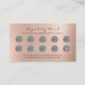 Beauty Salon Loyalty Card Makeup Silver Lashes 10 Treuekarte (Rückseite)