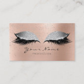 Beauty Salon Loyalty Card Makeup Silver Lashes 10 Treuekarte (Vorderseite)