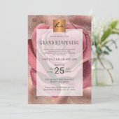 Beauty Salon Luxus elegante Sicherheit Grand Wiede Einladung (Stehend Vorderseite)