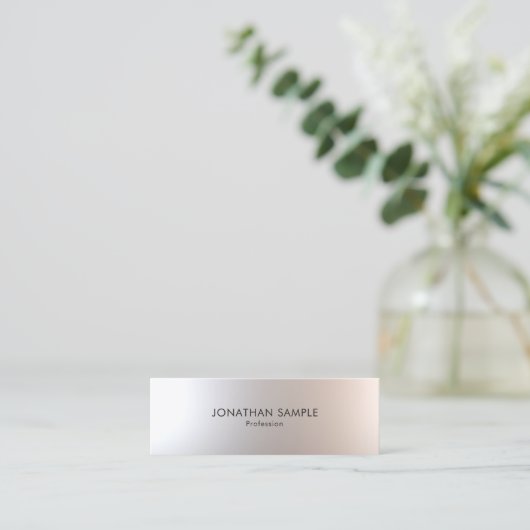 Beauty Salon Makeup Artist Beruflich Modern Mini Visitenkarte (Stehend Vorderseite)