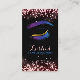 Beauty Salon Makeup Artist Brows Lash Extensions Visitenkarte