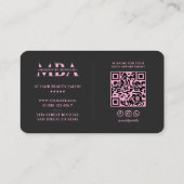 Beauty Salon Makeup Artist Ein perfektes Wochenend Visitenkarte (Rückseite)