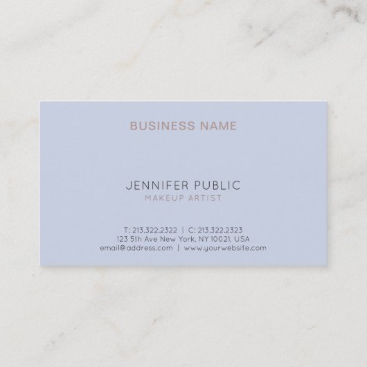 Beauty Salon Makeup Artist Elegant Moderner Luxus Visitenkarte (Rückseite)