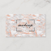 Beauty Salon Makeup Rose Goldene Marmor Visitenkarte (Vorderseite)