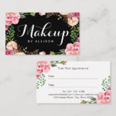 Beauty Salon Makeup Script Blumenkarte Terminkarte (Vorne/Hinten)