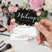Beauty Salon Makeup Script Blumenkarte Terminkarte