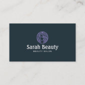 Beauty Salon Minimalistisch Scannable QR Code Visitenkarte (Vorderseite)