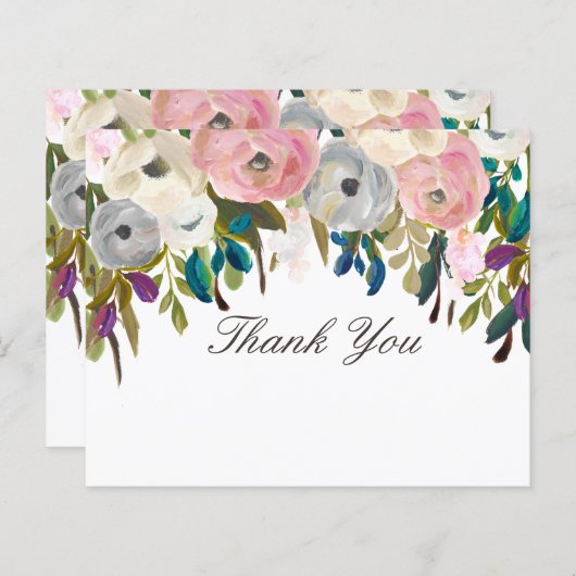 Beauty Salon mit bemaltem Blumenmuster Danke, dass (Vorne/Hinten)