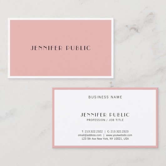 Beauty Salon Modern Einfaches Design Beruflich Visitenkarte (Vorne/Hinten)