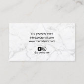 Beauty Salon Modern Gold Glitzer Mint Agate Marble Visitenkarte (Rückseite)