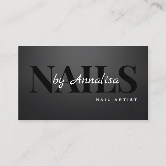Beauty Salon Nails Business Card Visitenkarte (Vorderseite)