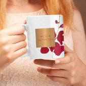 Beauty Salon Name glac Aquarellblüten Kaffeetasse
