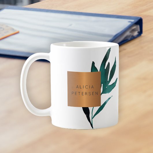 Beauty Salon Name glam Kupfer Aquarellfolien Kaffeetasse