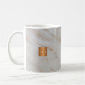 Beauty Salon Name Gold Kupfer Marmor Monogramm Kaffeetasse (Links)