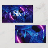 Beauty Salon Neon Abstrakte Frau Moderne Visitenkarte (Vorne/Hinten)
