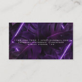 Beauty Salon Neon Abstrakte Frau Moderne Visitenkarte (Rückseite)