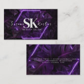 Beauty Salon Neon Abstrakte Frau Moderne Visitenkarte (Vorne/Hinten)