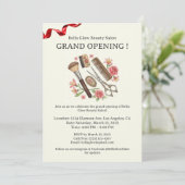 Beauty Salon Niedlich Grand Opening Einladung (Stehend Vorderseite)