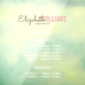 Beauty Salon Open Hours Fensteraufkleber (Blatt 3)