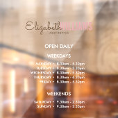 Beauty Salon Open Hours Fensteraufkleber (Blatt 2)