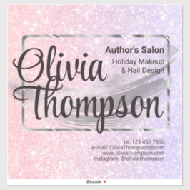 Beauty Salon Pearl Silver Aufkleber