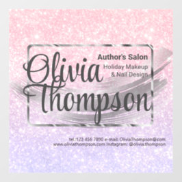 Beauty Salon Pearl Silver Fensteraufkleber