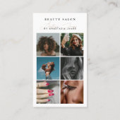 Beauty Salon Photo Feed Social Media QR Code Visitenkarte (Rückseite)