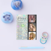 Beauty Salon Preise Custom Foto Holo Glitzer Flyer (Einzeln)