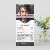 Beauty Salon Preisliste Rack Card (Stehend Vorderseite)