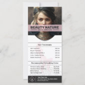 Beauty Salon Preisliste Rack Card (Vorderseite)