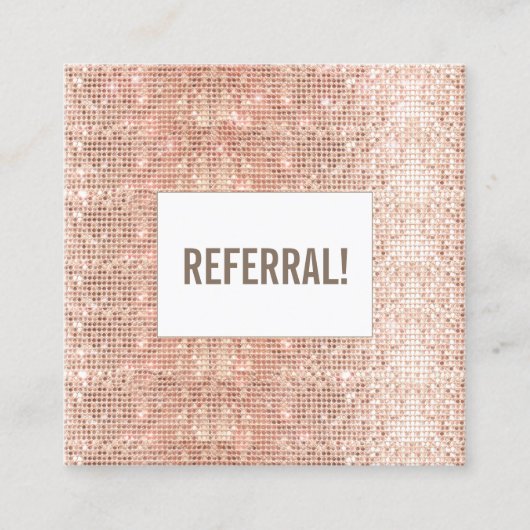 Beauty Salon Referenz für niedliche Imitate Rose G Empfehlungskarte (Vorderseite)