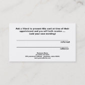 Beauty Salon Referenzkarte Hot Pink Sequin Empfehlungskarte (Rückseite)